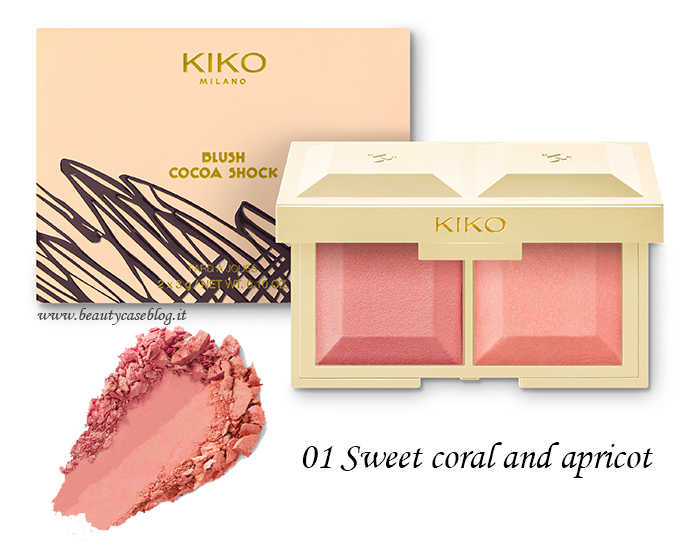 Kiko Blush Cocoa 01 sweet coral and apricot