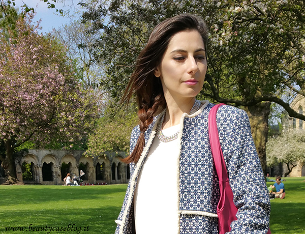 That Coat cappotto Zara bianco e blu