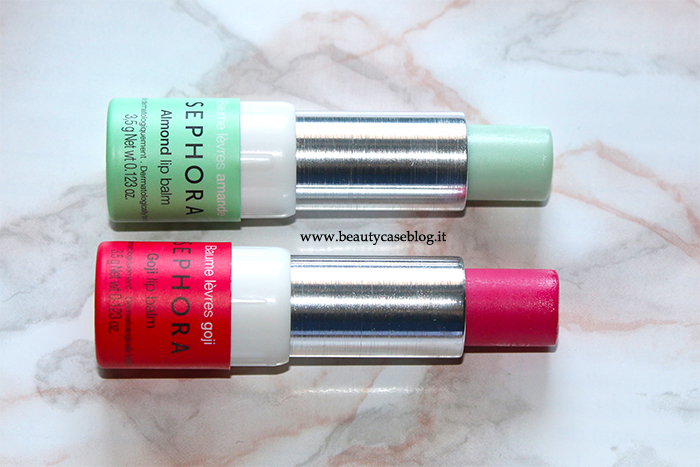 Sephora Lip Balm Mandorla Goji Balsamo labbra burrocacao