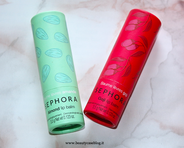 Sephora Lip Balm Mandorla Goji Balsamo labbra burrocacao