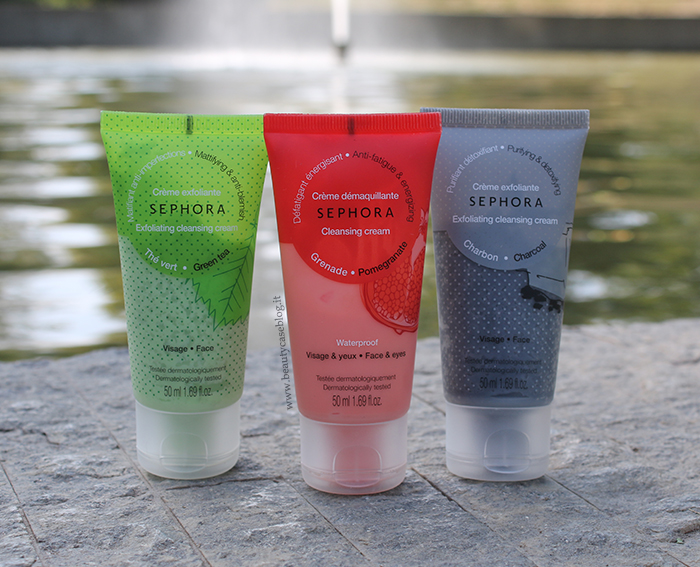 Sephora Crema esfoliante carbone e the verde e crema struccante al melograno