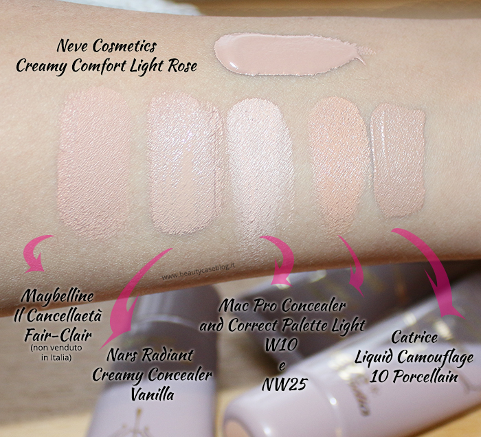 Neve Cosmetics Fondotinta Liquido Creamy Comfort Light Rose swatch