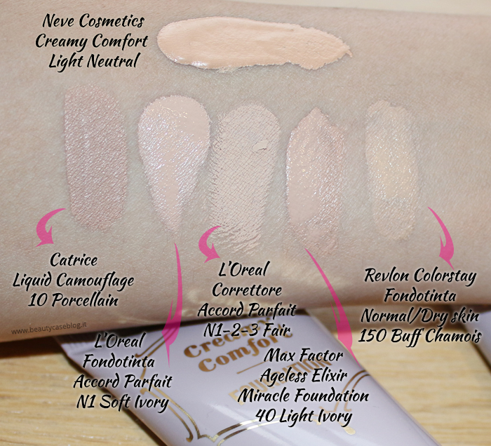 Neve Cosmetics Fondotinta Liquido Creamy Comfort Light Rose swatch