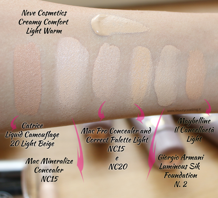 Neve Cosmetics Fondotinta Liquido Creamy Comfort Light Rose swatch