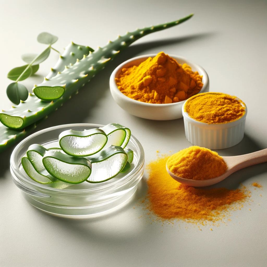 Maschera viso aloe e curcuma