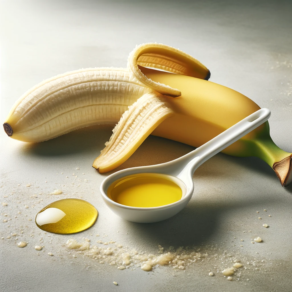 Maschera viso con banana e olio