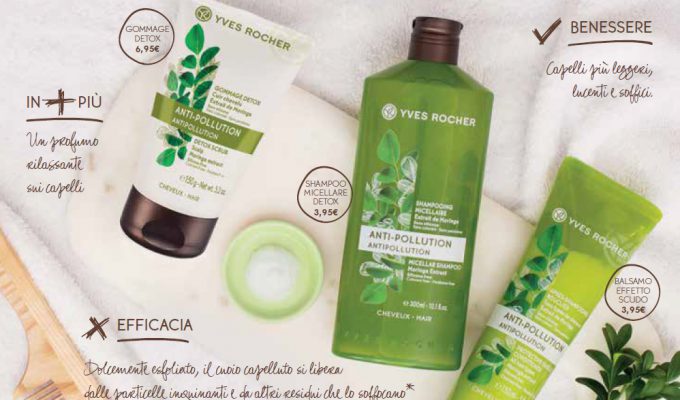 Yves-Rocher Anti-Inquinamento capelli - Gommage, Shampoo, Balsamo