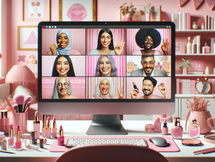 Beauty party on line